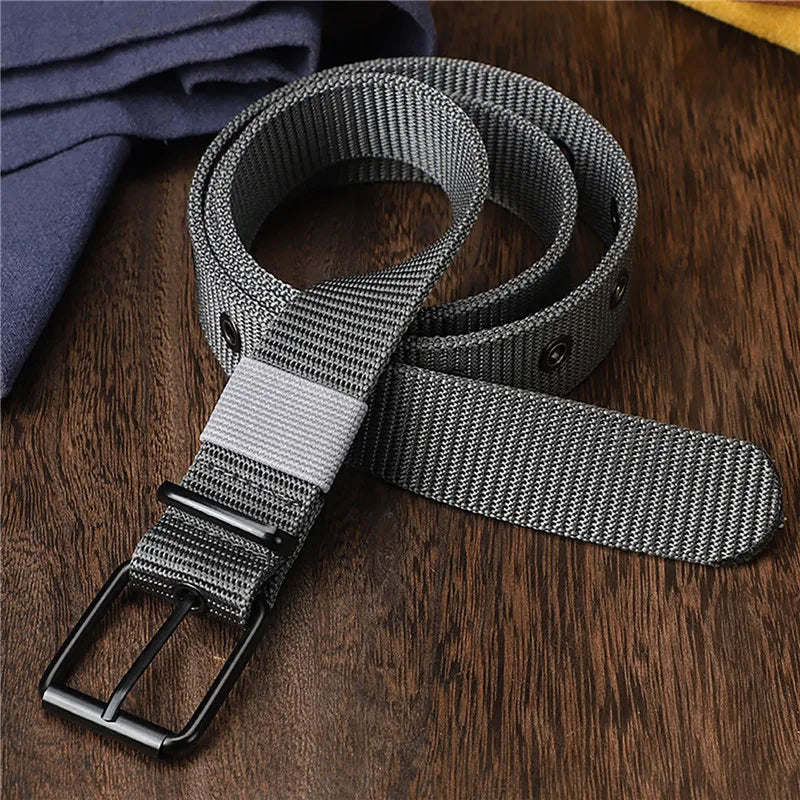 NoEnName_Null Unisex Casual Canvas Belt – Durable, Adjustable, Stylish Accessory