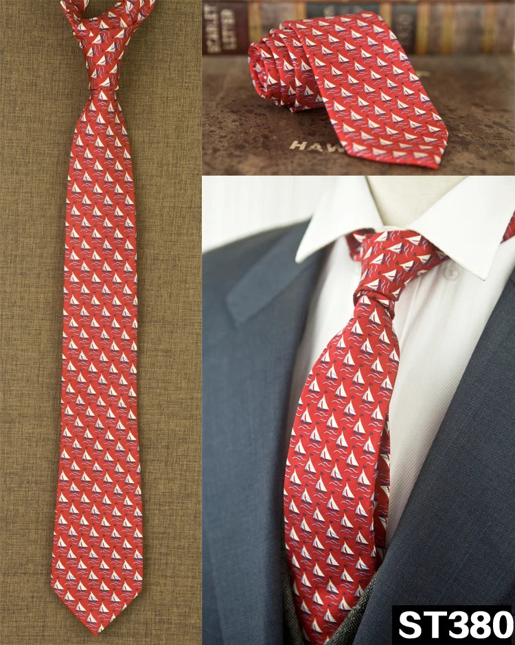 NoEnName_Null Silk Animal Pattern Neck Tie