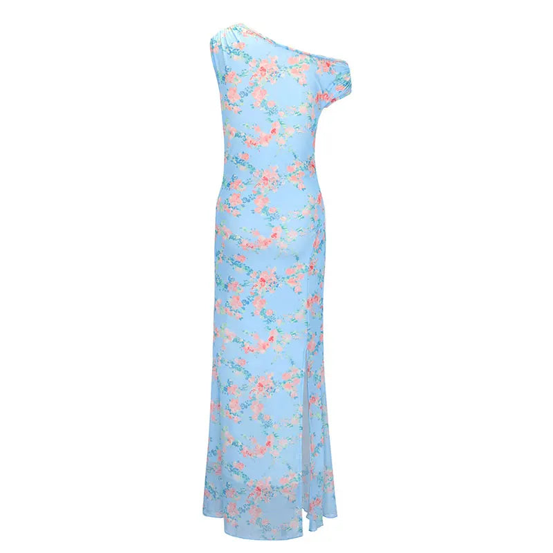 COOL BABES Women's Sexy Club Print Dress Backless Ankle-Length Sleeveless Pullover