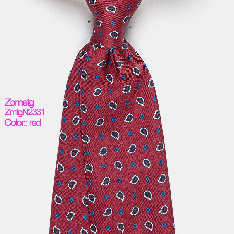 ZOMETG Floral Silk Neck Tie for Men