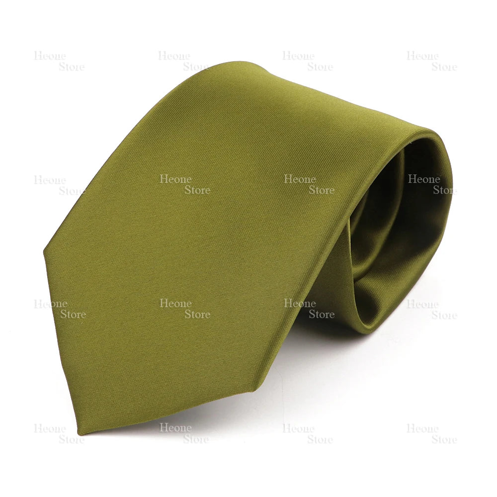 NoEnName_Null Solid Polyester Neck Tie for Men