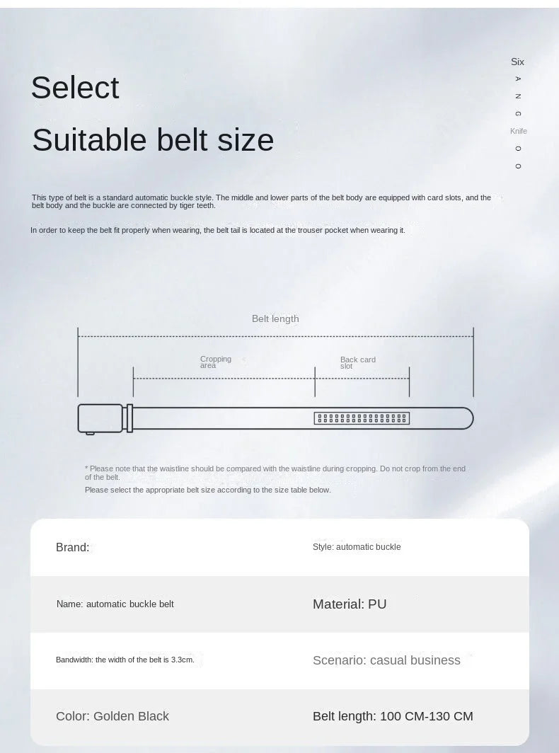 PU Leather Belt for Men – Classic and Durable Design