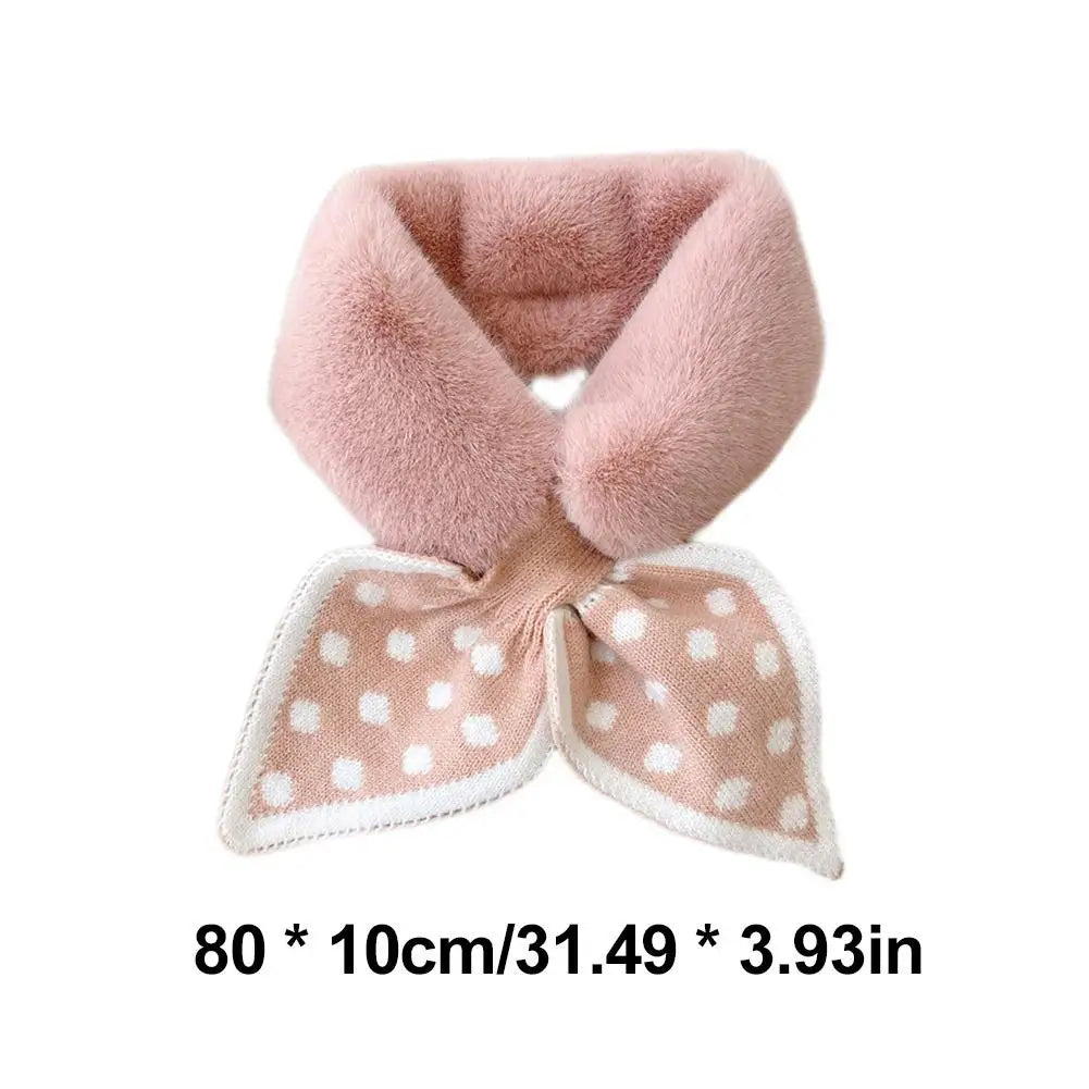 NoEnName_Null Women's Winter Splice Plush Scarf – Stylish &amp; Cozy Casual Accessory