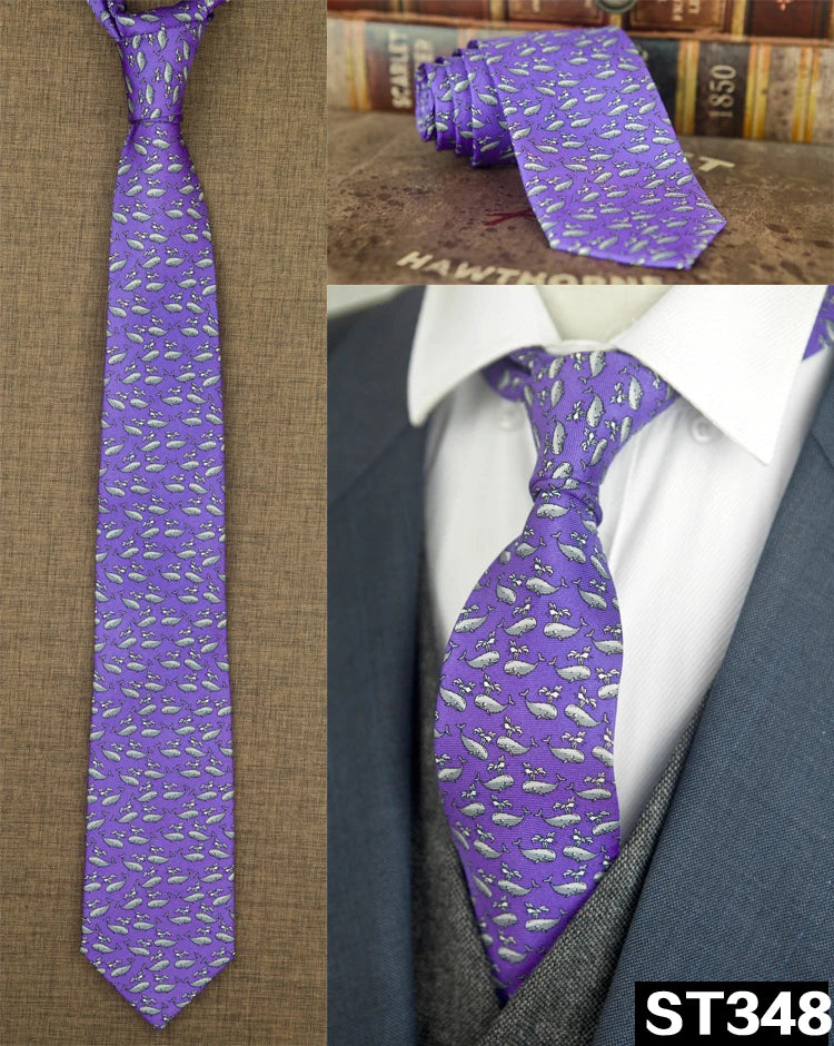 NoEnName_Null Silk Animal Pattern Neck Tie