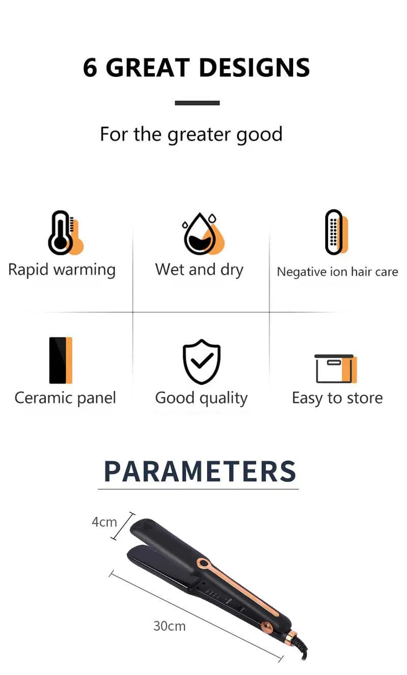 ROFAELEC Professional Tourmaline Ceramic Hair Straightener