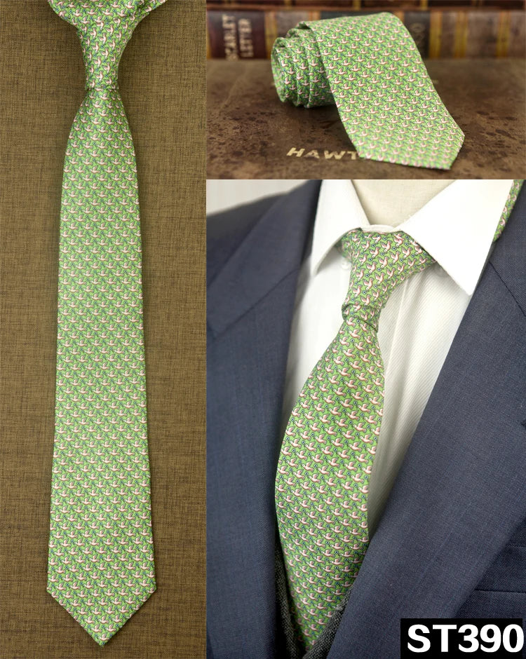 NoEnName_Null Silk Animal Pattern Neck Tie