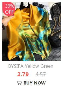 Silk Scarf Shawl Spring Fall Fashion Square Coffee Orange Scarves Foulard Winter Women Headscarves Accessories