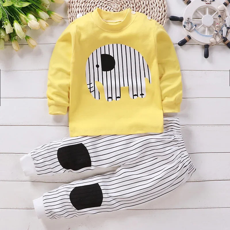 NoEnName_Null Unisex Cartoon Knit Pullover Set for Kids (Ages 4-6Y) – Comfortable &amp; Stylish for All Seasons