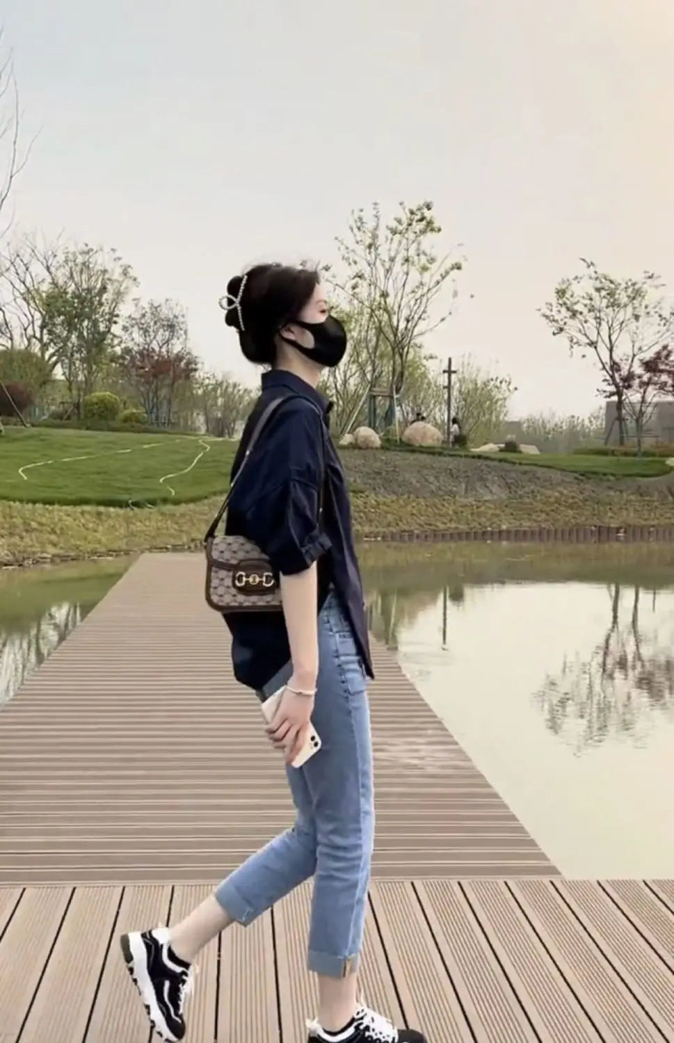 NoEnName_Null Women's Loose Fit Casual Shirt – Turn-down Collar Batwing Sleeve Cardigan