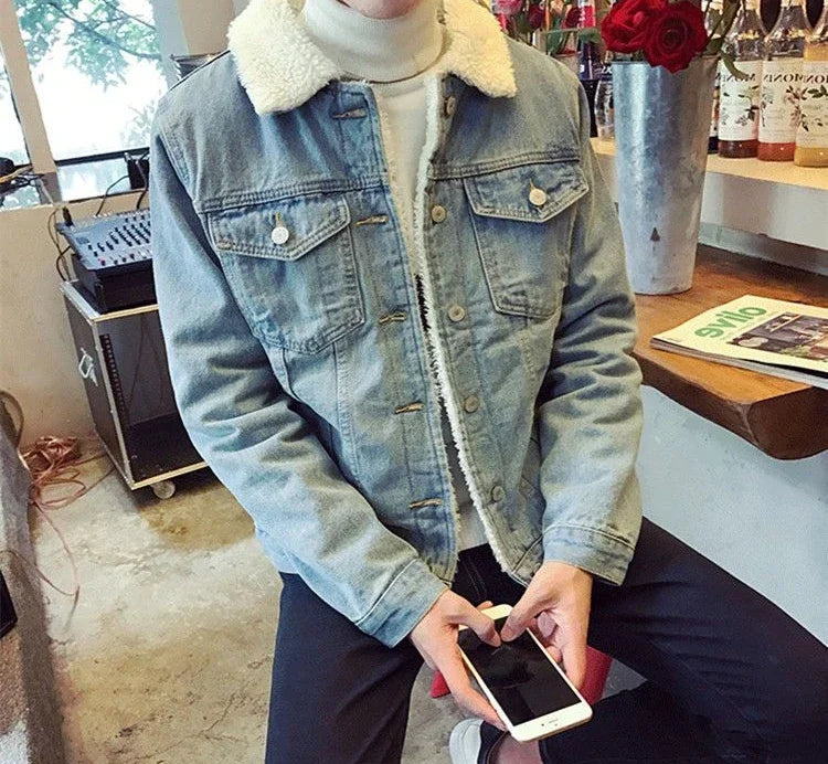 Male Jean Popular New Casual winter jacket