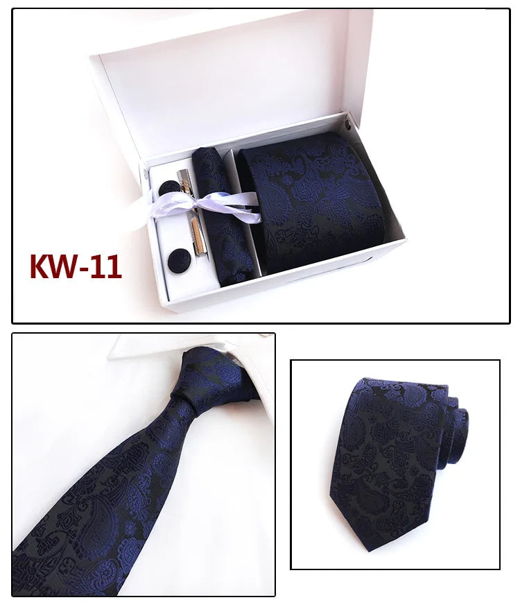 Men's Paisley Silk Tie Set