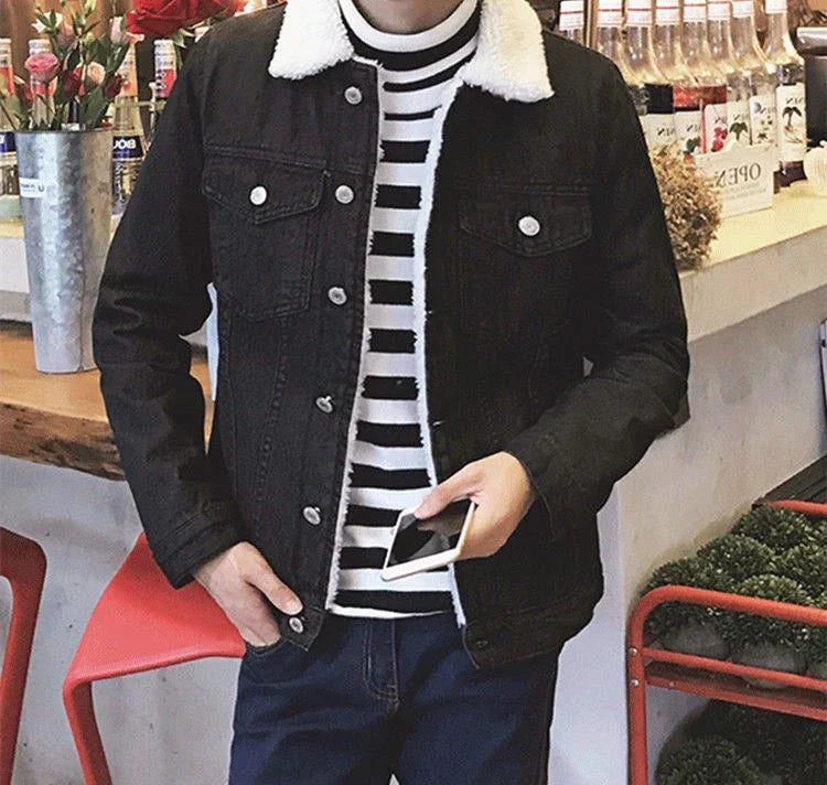 Male Jean Popular New Casual winter jacket