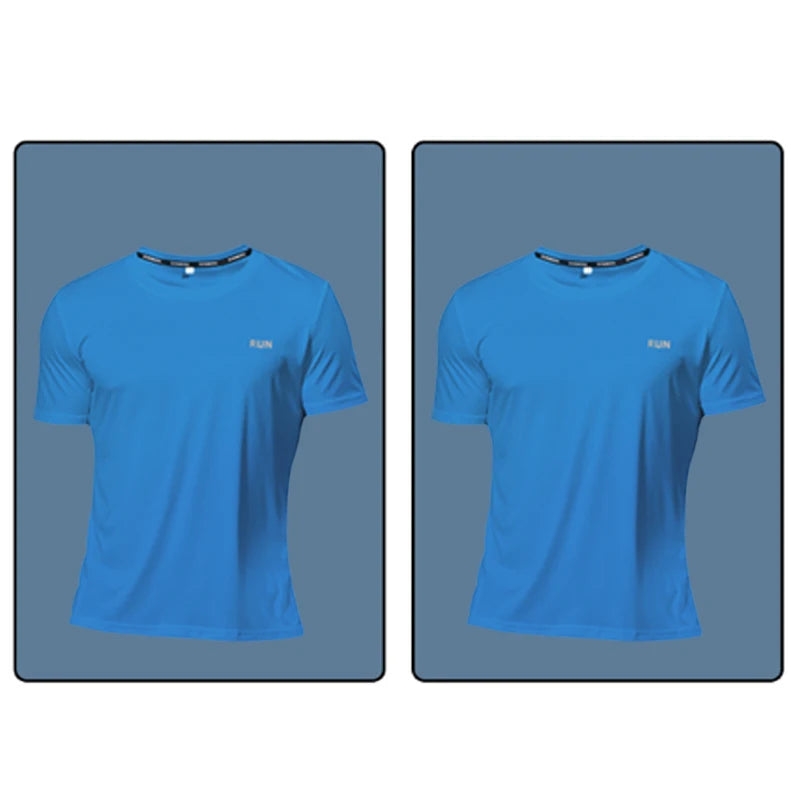 Men’s Quick-Dry Reflective Gym T-Shirt – Anti-Sweat Sportswear for Running, Basketball, Fitness