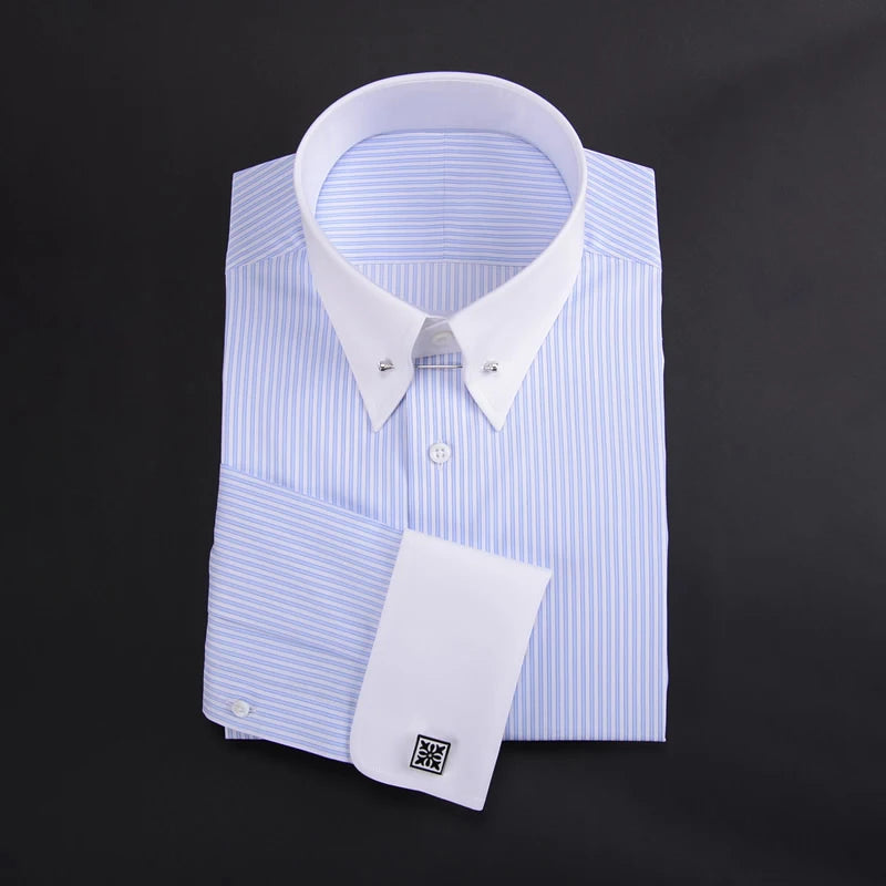 Men's Striped Formal Cotton Shirt