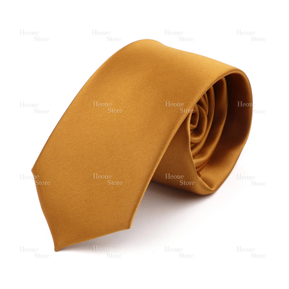 NoEnName_Null Solid Polyester Neck Tie for Men