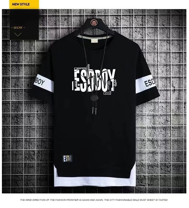 Men’s Casual Polyester Short Sleeve O-Neck Summer T-Shirt