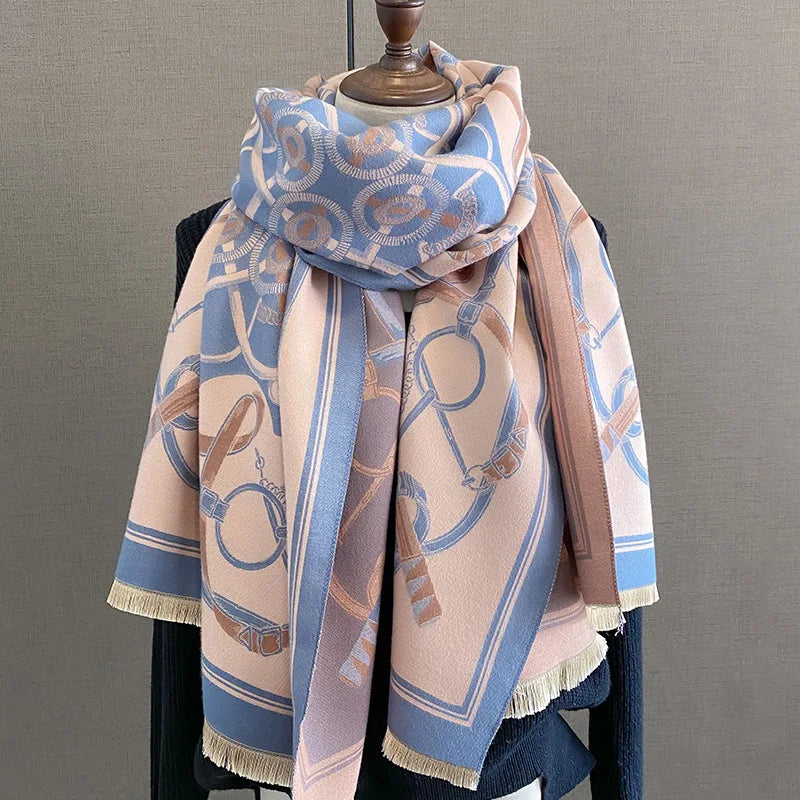 Luxury Cashmere Thick Warm Winter Ladies Scarf 2023 Design Pashmina Travel Blanket Shawl Wraps up winter scarf