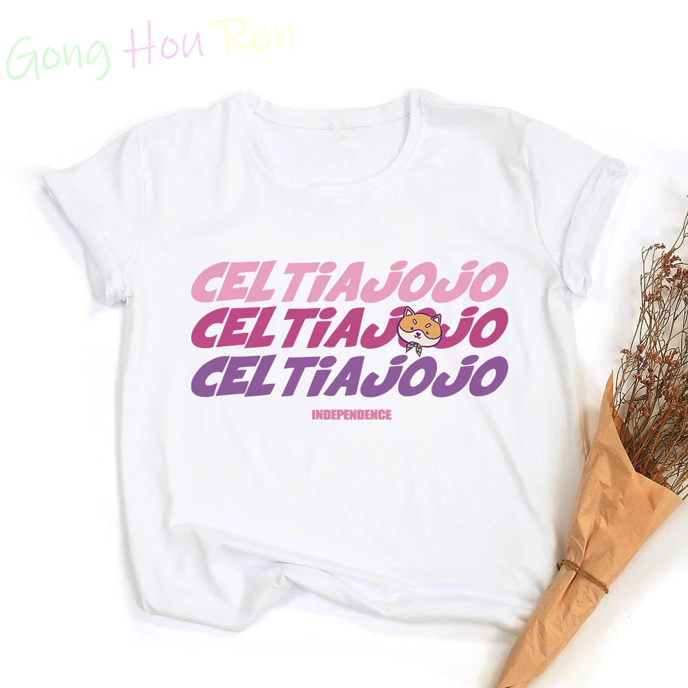 Gong Hou Ren Women’s Corgi Cartoon Graphic T-Shirt – Summer 2024 Collection