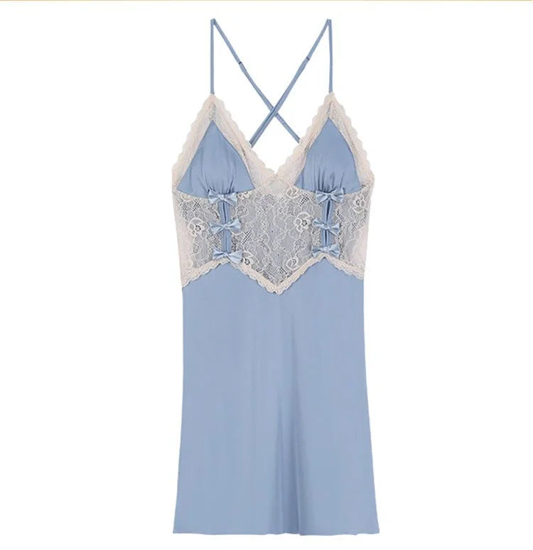 Men Women High Quality Satin Couple Pajamas Gown Set Sexy Hollowout Lace  Spaghetti Straps V-Neck Long Sleeves Pants Loungewear