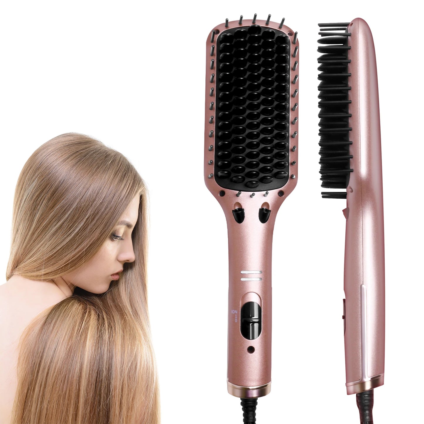 UKLISS Professional Tourmaline Ceramic Hair Straightening Brush – Model WT-020