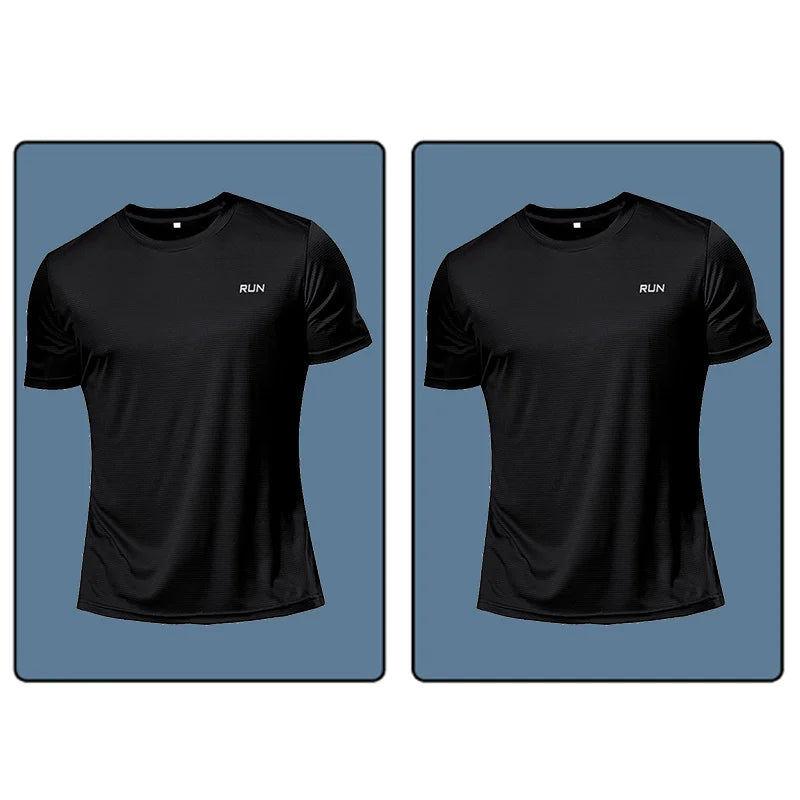 Men’s Quick-Dry Reflective Gym T-Shirt – Anti-Sweat Sportswear for Running, Basketball, Fitness