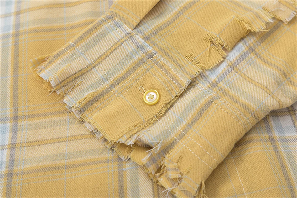 STIWAUP Women's Plaid Long Sleeve Blouse – Casual Turn-down Collar Top for Spring & Autumn