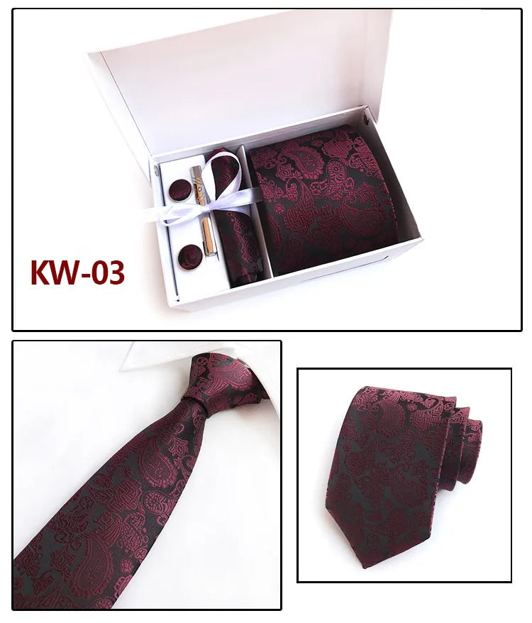 Men's Paisley Silk Tie Set