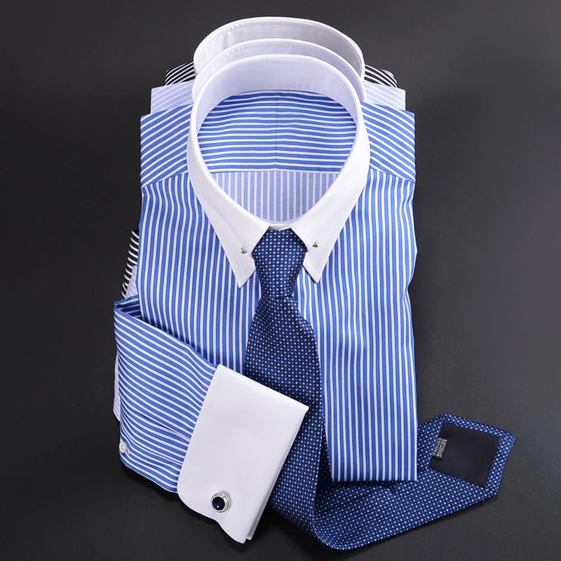 Men's Striped Formal Cotton Shirt