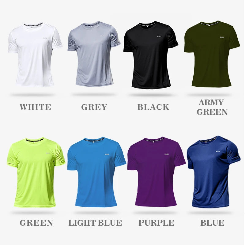 Men’s Quick-Dry Reflective Gym T-Shirt – Anti-Sweat Sportswear for Running, Basketball, Fitness