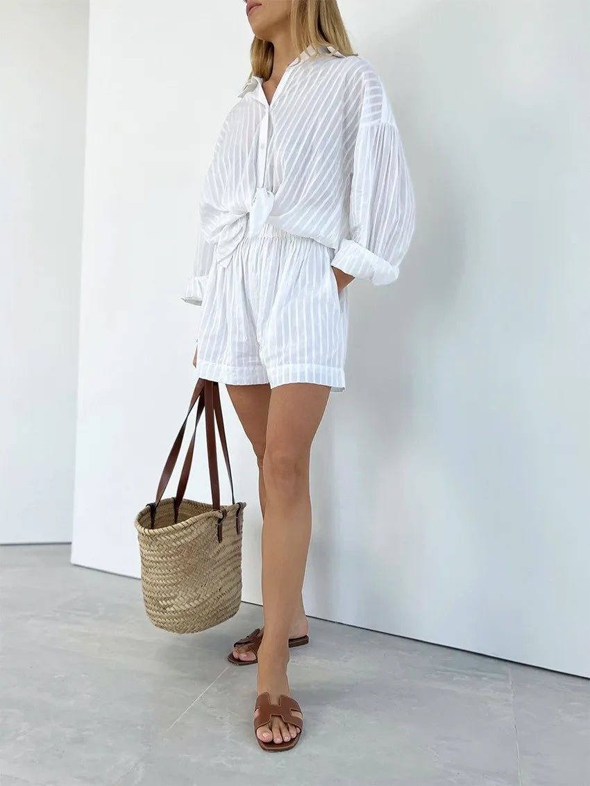 MsChuh Women’s Office Lady Puff Sleeve Mini Dress - Regular Fit, Single Breasted, Spring/Summer Collection