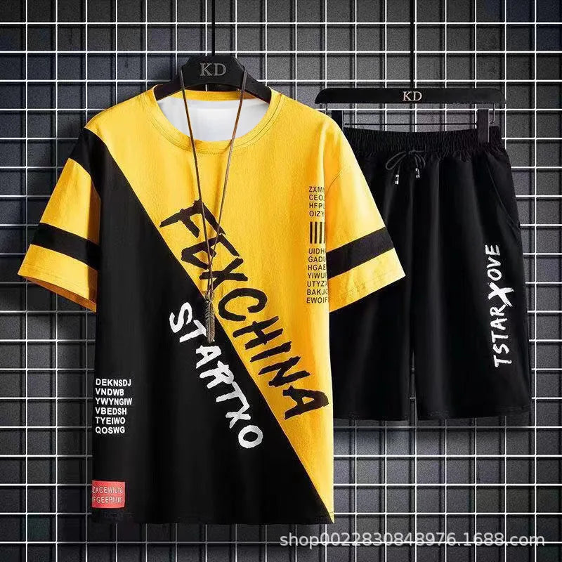 Summer Sets for Men Casual Comfortable and Breathable Short Sleeve Tshirt