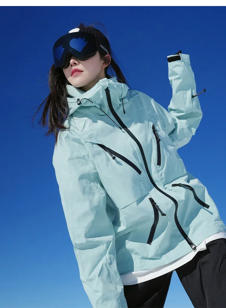 Gsou Snow Waterproof and Warm Adult Ski Jacket - High Breathability, -30°C Protection, Available in Multiple Sizes