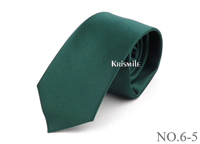 NoEnName_Null Solid Polyester Neck Tie for Men