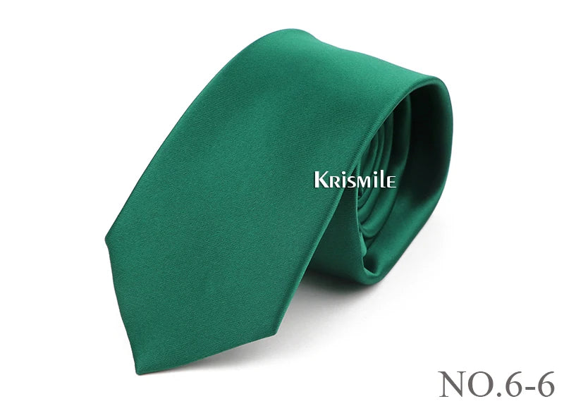 NoEnName_Null Solid Polyester Neck Tie for Men