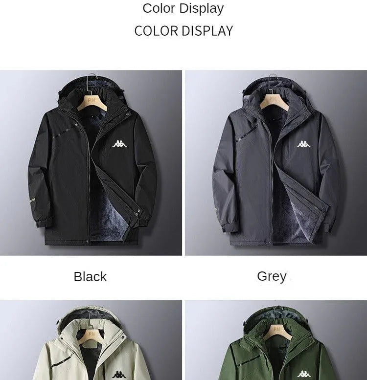 Kappa Jacket Men's Autumn Winter 2024 New Luxury Brand Loose Windbreaker Outdoor Multi-pocket Windproof and Waterproof Jackets Top