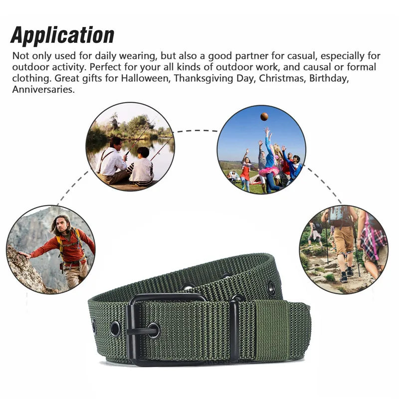 NoEnName_Null Unisex Casual Canvas Belt – Durable, Adjustable, Stylish Accessory