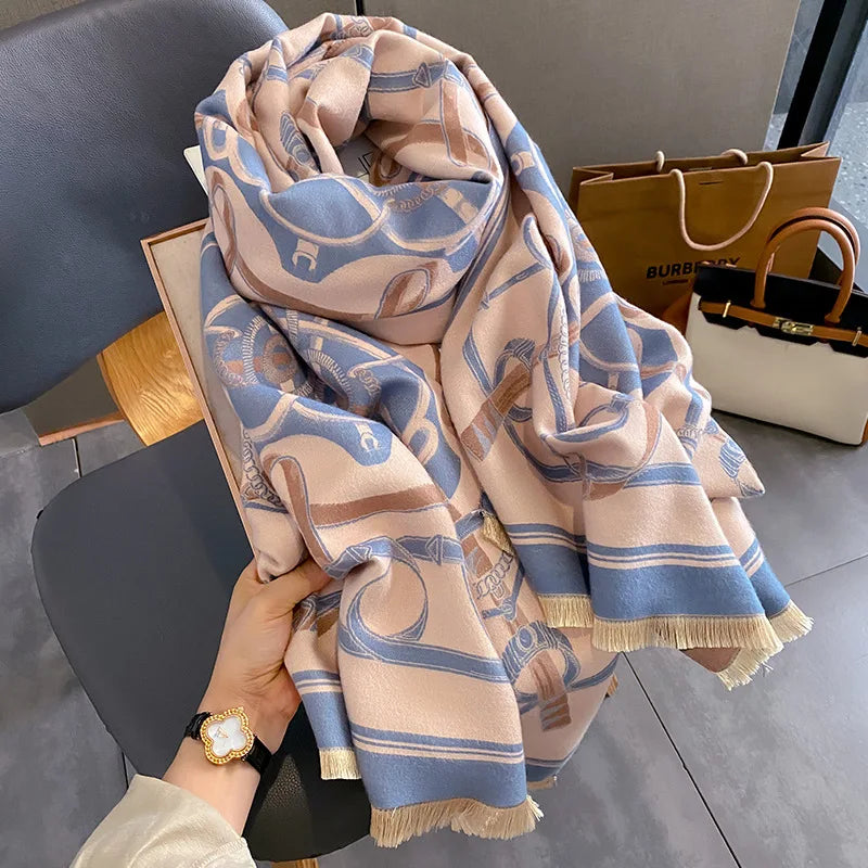 Luxury Cashmere Thick Warm Winter Ladies Scarf 2023 Design Pashmina Travel Blanket Shawl Wraps up winter scarf