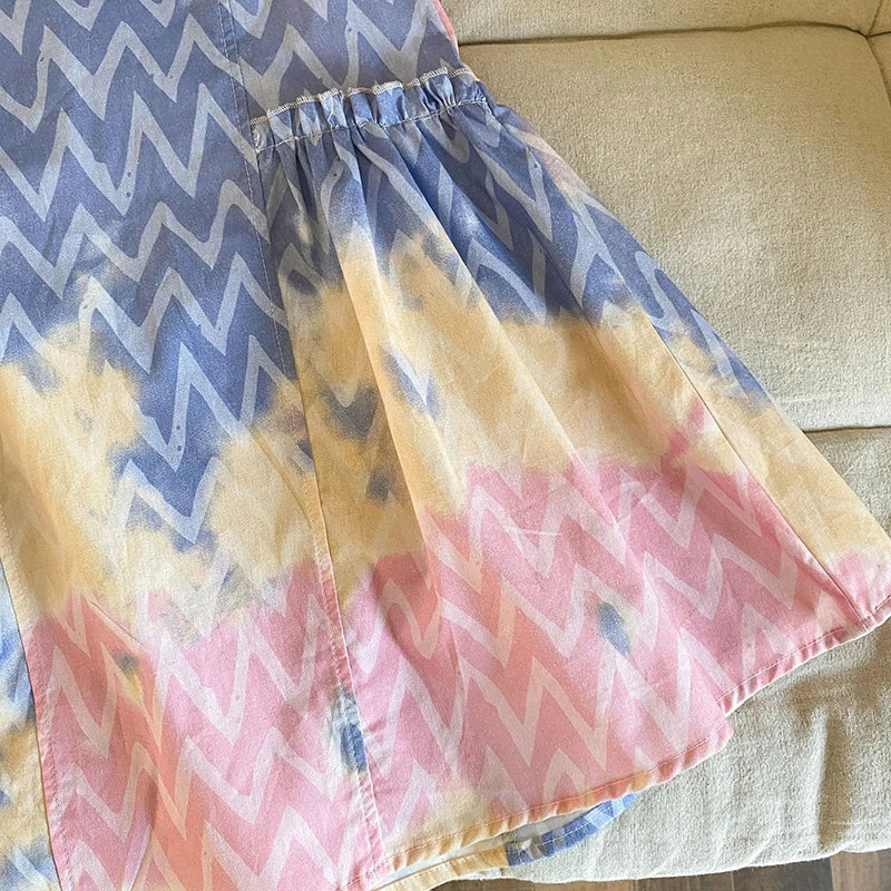 MILANCEL Unisex Summer Patchwork Clothing Set for Kids (Ages 4–6Y) – Cotton Shirt and Shorts Vacation Outfit