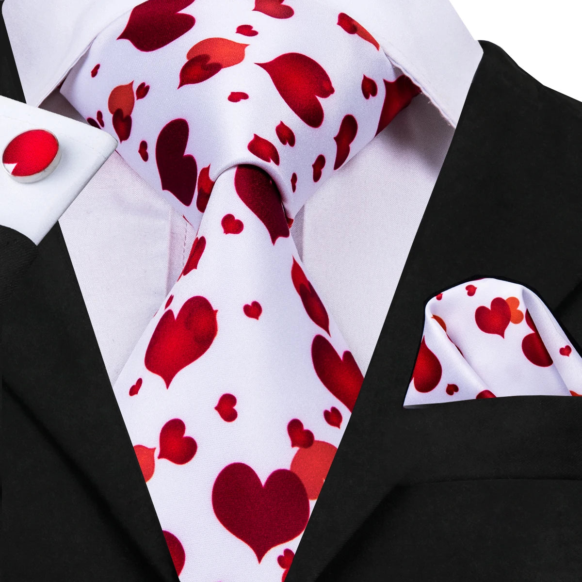 Hi-Tie Silk Neck Tie Set for Men – Patchwork Design