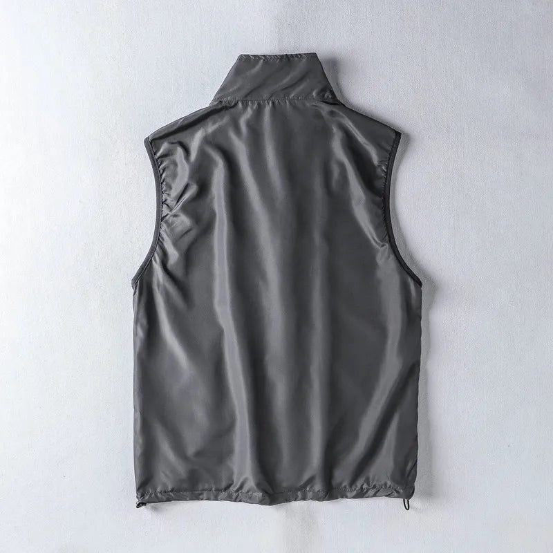 Men's Summer Thin Sport Qui Dry Vest Outdoor Casual Breathable Sun Protection f Sve Open Cardigan Tank Top