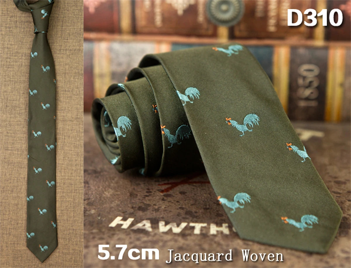 NoEnName_Null Silk Animal Pattern Neck Tie