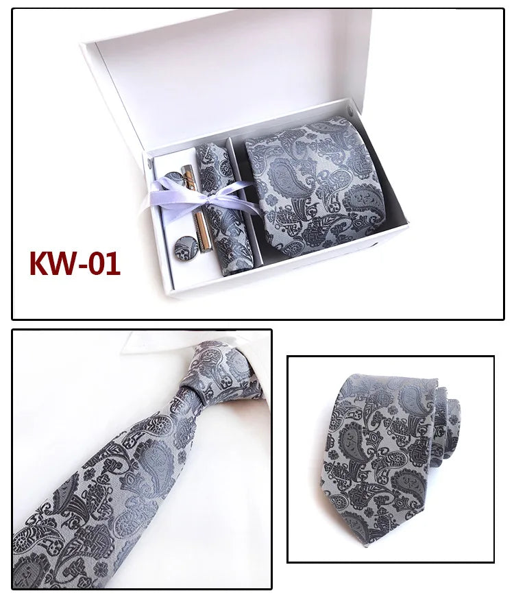 Men's Paisley Silk Tie Set