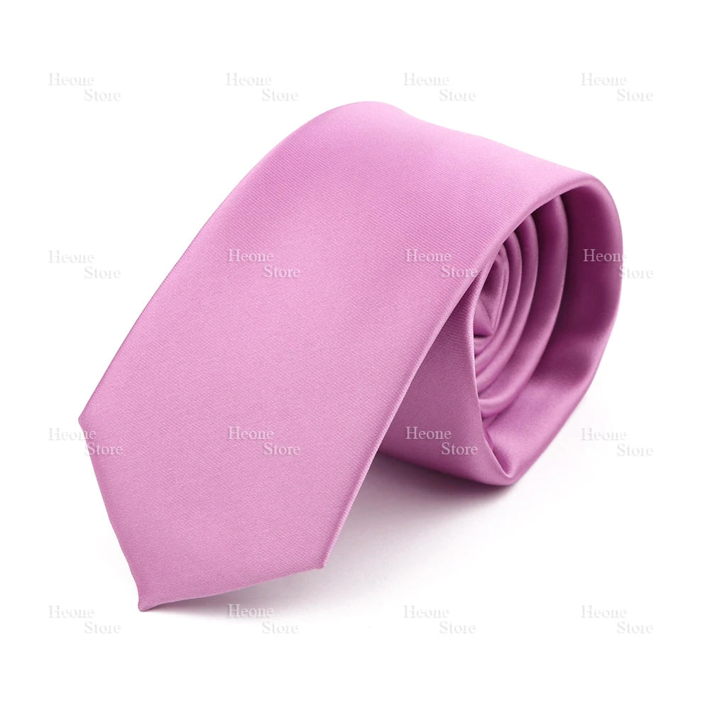 NoEnName_Null Solid Polyester Neck Tie for Men