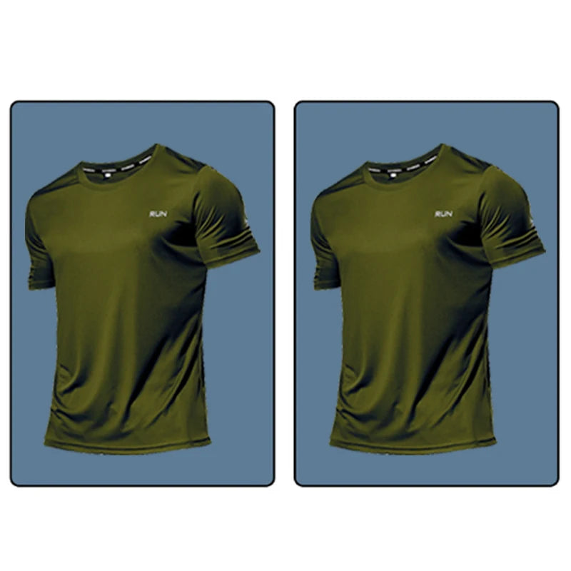 Men’s Quick-Dry Reflective Gym T-Shirt – Anti-Sweat Sportswear for Running, Basketball, Fitness