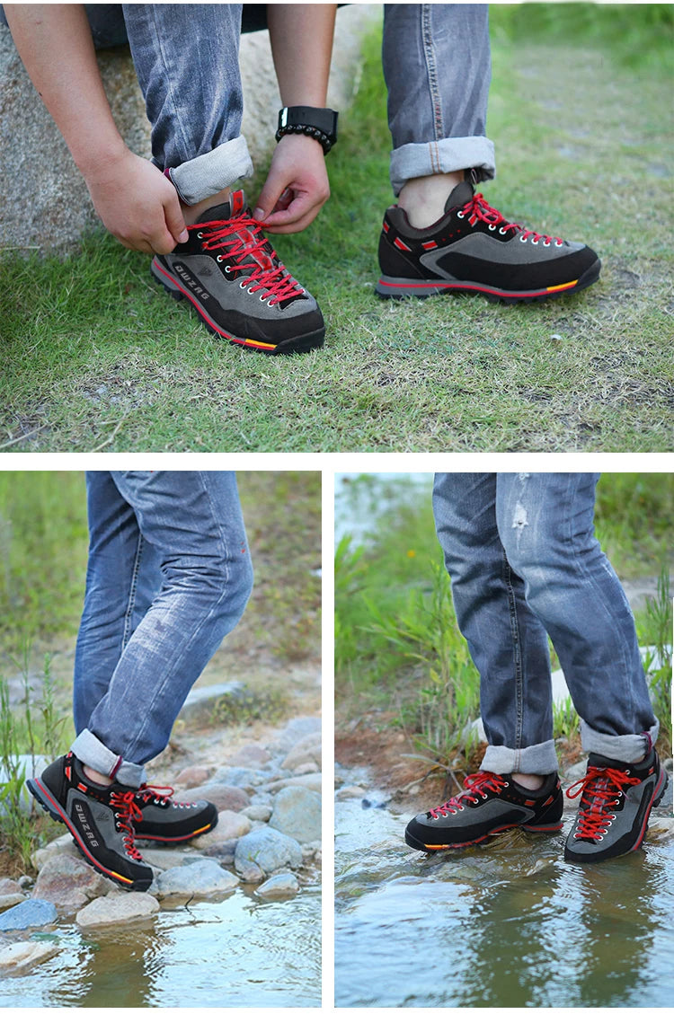 Men Sneakers Waterproof Mountain Hiking Outdoor Sport Shoes.