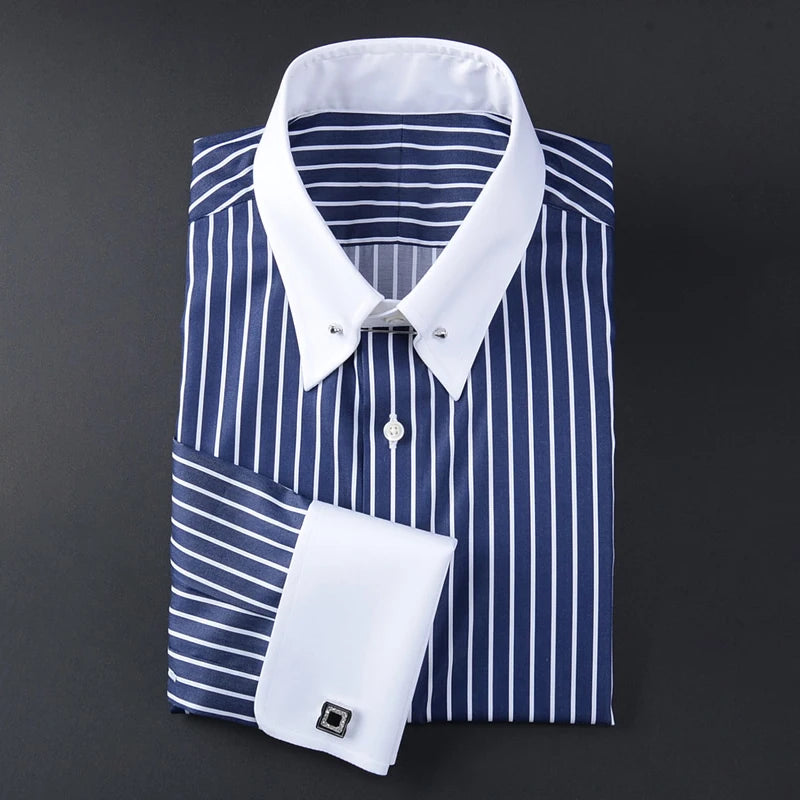 Men's Striped Formal Cotton Shirt