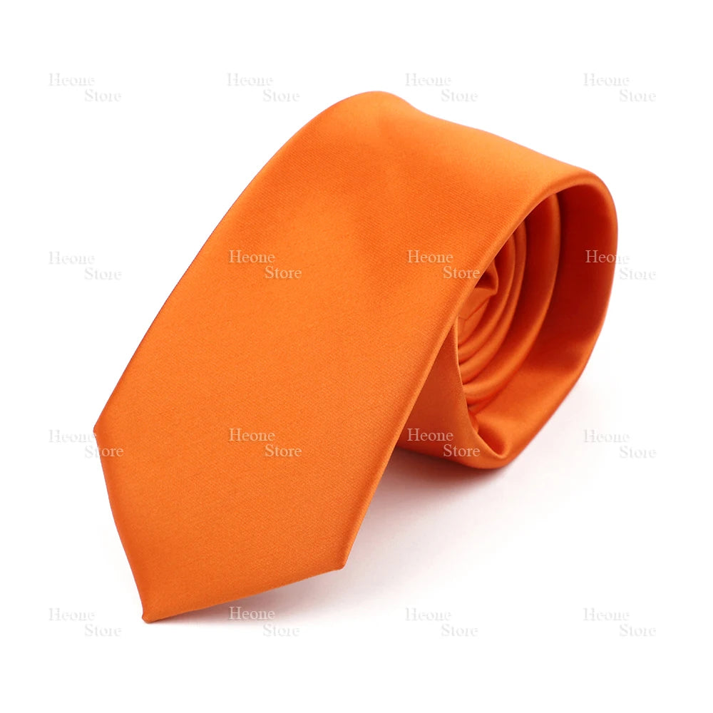 NoEnName_Null Solid Polyester Neck Tie for Men