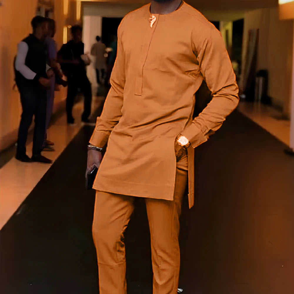 Men’s Casual Cotton Blend Full-Length Spring and Summer Outfit