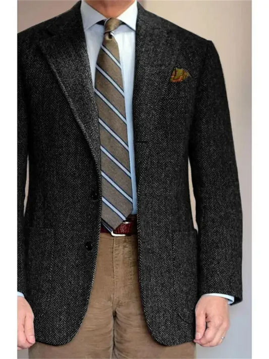 NoEnName_Null Men’s Smart Casual Suit Jacket – Stylish, Comfortable, All-Season Wear