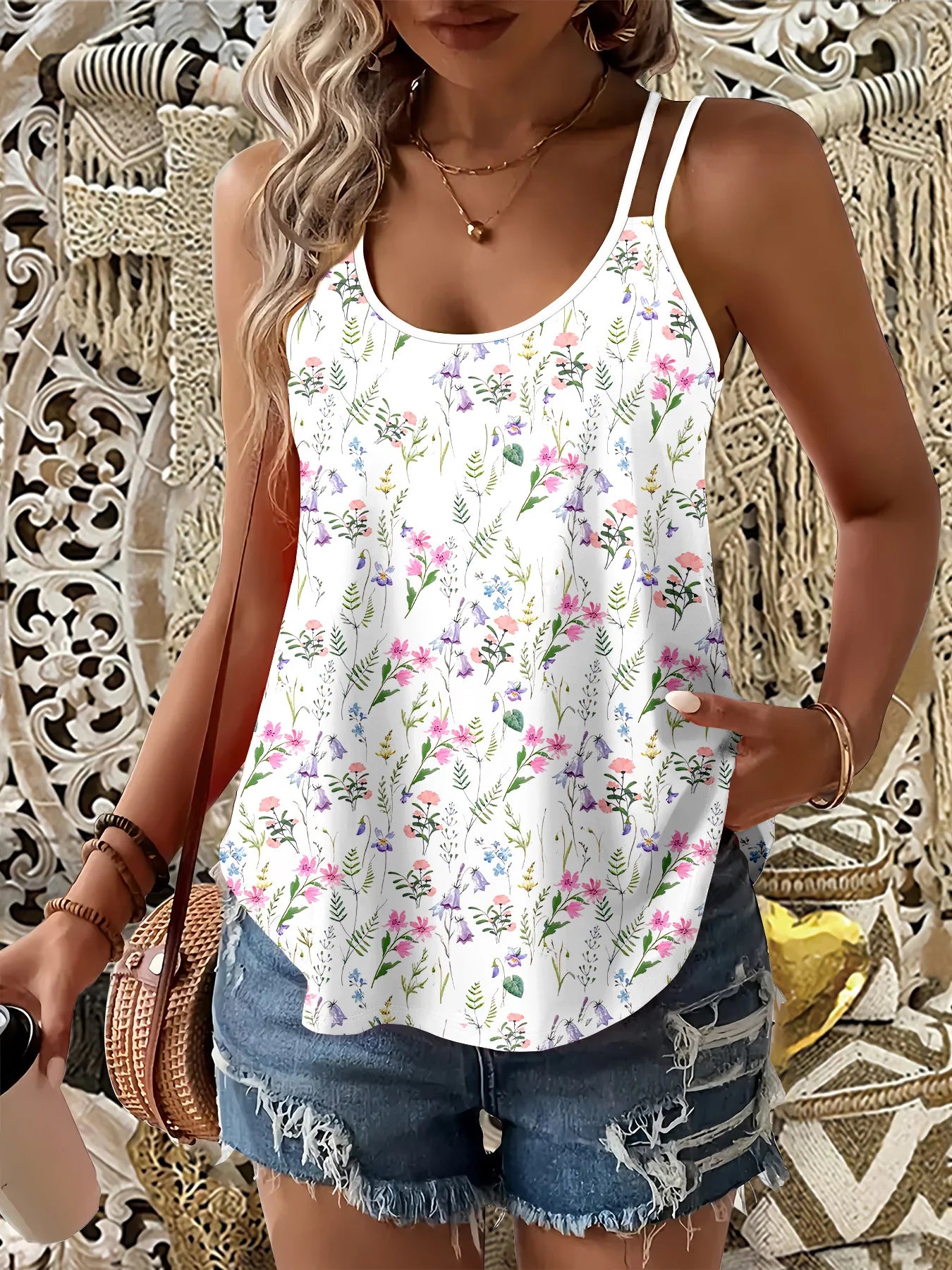 Boho Style Summer Knit Dress – Printed, High Stretch, Lightweight &amp; Comfortable